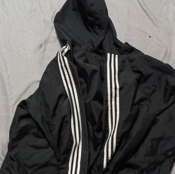 size large unisex Adidas 3 stripped jacket - Picture 4 of 4
